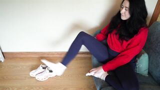 APRIL FAN FAV Ribald Tabi Socks Stuffing Vibrator Ride Fuck IRISH Beauty AMATEUR