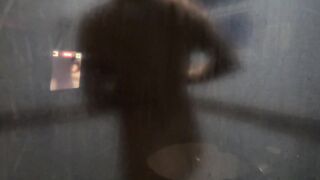 My friend has a natural body, look how she bathes