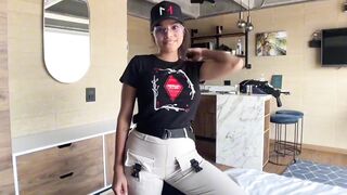 HARDCORE BANG - Petite Brunette Lalin hotty is Wild and Ribald for Rough sex in POV