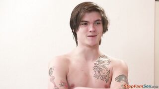 Sexually excited stepson knows exactly how to turn his big titties stepmom Crystal Rush on.The busty tiny milf sucks rod and is licked before she's anal reamed