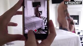 Obscene 3-some with Lewd Doxies & Big Cock Step Father - LETSDOEIT