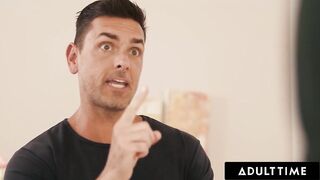 ADULT TIME - Sex Addict Sweetheart Julia James SQUIRTS On Stepdad By Accident During Sneaky Masturbation