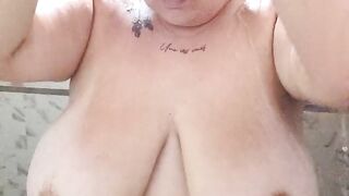 Amateur Shower Seduction: Moist Big Boobs and Soapy Body Play
