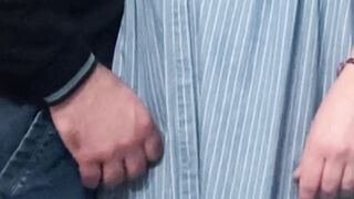 Old Chap Perv Fingered Vagina in Subway