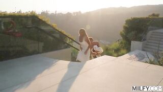 MILFY Naughty Blonde MILF Kate Dalia Has to Sneak Her Boy Toy Out Of The House When Hubby Comes Home Early