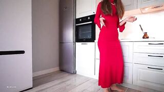 Sexy Step Mama helps Step son cum quickly on her petite breasts