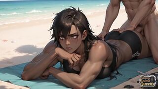 Beach Orgy! a Scorching Dark-hued Queen Has Orgasmic Busts on Golden Sands in the Majority priceless XXX Scene!