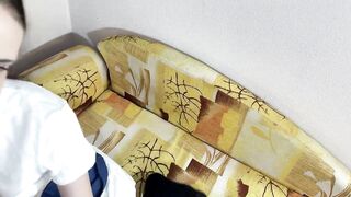 Step sis drops to her knees and sucks me off during the time that parents are away