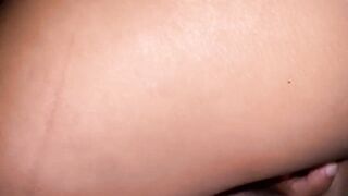 Skinny tight pussy riding dick until this sweetheart squirts