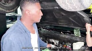 My trusted mechanic used his big BBC tool to perform our oil change in my stepmother's twat and me