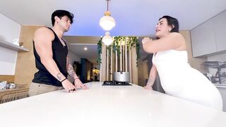 My stepmom entreats me to screw her, MILF riding a stepsons jock