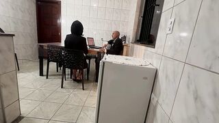 Secretary is surprised with slaps on the butt and anal penetration with creampie.