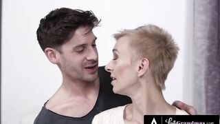 LUSTY GRANDMAS - Horny Granny Belinda Bee Enticed And Pounded Hard By Noisy Neighbor