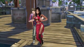 Stranger screws sexually excited black woman waiting for her boyfriend