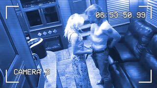 Husband's Security Footage Catches Young Wife Cheating with Hot stepson