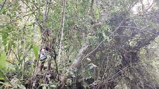 I fuck a stranger's big black dong in public, he fills my butt with cum!