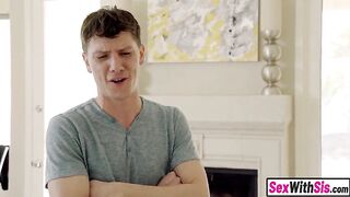 Petite Asian step sister has a trio with her horny bestie and big rod dude