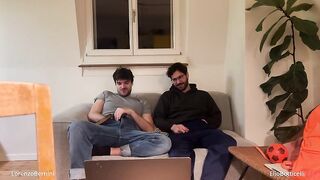 Straight Friend Helps Gay Bro Jerking off