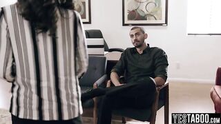 Big cock slutty doctor rails a big tits plump Latina MILF in his office