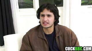 Cuckold Watching Lascivious Wife Suck & Screw Big Black Dong