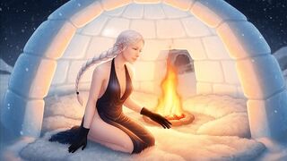 AI - Albino Angel in Snowy Igloo