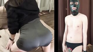 Tgirl Slavemaster Webcam Session! Dickless Loser has to squirt like a Wench!