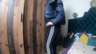 Immodest Talk and Military Downjacket Masturbation in Luxury Fur Coats