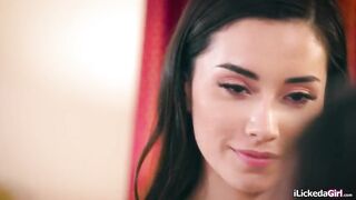 Lesbian Jillian Janson felt left alone when her loyal girlfriends Aria Lee and Aidra Fox stormed nerdy Sabina Rouges small bazookas and shaved twat.