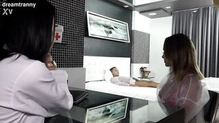 Trans Nurse Nataly Sousa Enjoys a 3-some with a Couple DT778