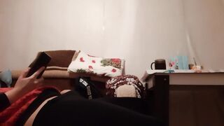 She caught me masturbating and helped me cum - Lesbian_illusion