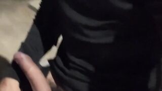 Horse dong displayed in a public street on top of a motorcycle.