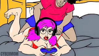 My Hentai Stepmom Loves Retro Games and Screwing. Cartoon