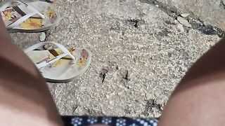 I love taking the risk of showing off my schlong in public bars.