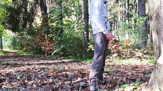 DICKFLASH in the PARK: a slutty milf can't resist to give a me a hard titty fuck