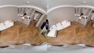 Busty Eva Teases In Kitchen Then Allows Nipp Caress Before Wild Fuck