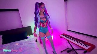 Madison Lights Up A Private Neon Rave With High-Energy Seduction!