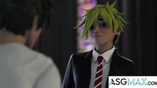 ASGMAX - Shocked Twink Kai Park Takes Facial in Hot Gay trio Initiation