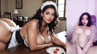 Big-assed, corpulent maid gets screwed by her boss