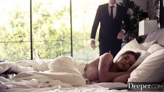 Stunning golden-haired gabbie carter helps out hubby