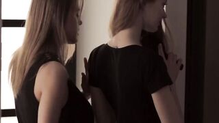 Lesbian with massive melons get finger screwed hard by her friend