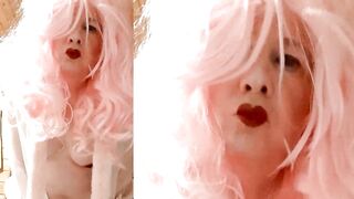 Transfurbitch Is Expecting for YOU in Transparent Furtrimmed Cape