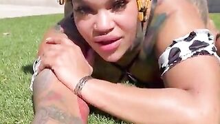 Big Booty Ebony Whore Stars Showing How Big & Moist They Peach Can Get it!