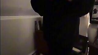 Flat Chastity Cuck! Oral pleasure-job kisses give him his first taste