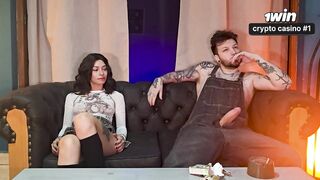 Should we be doing this? His ramrod was out of his pants! Meg Amoral & Bob
