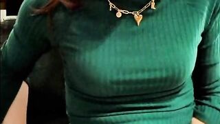 Sexy Italian MILF CD plays with her hard dong and slides a sex tool up her butt