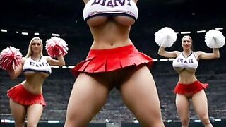Concupiscent Italian cheerleaders
