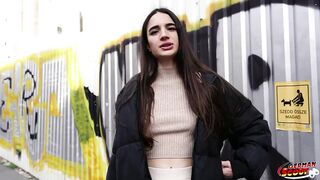 GERMAN SCOUT - Eye Rolling Orgasm for skinny french Angel Candie Luciani at Casting Fuck