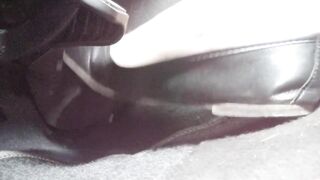 Revving in Black Flats on Barefoot