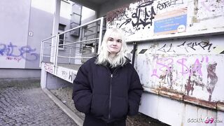 GERMAN SCOUT - Tiny Swiss Teen Lilly Lovemoon 18 Pick Up for real first Time Casting Sex