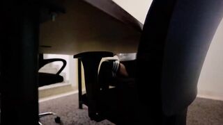 Office Fetish Brunette Secretary with Hirsute Cunt Giving to Boss
